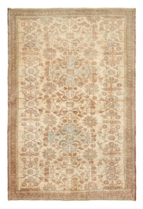 4x6 Wheat & Brown Soft Old & Vintage Turkish Area Rug