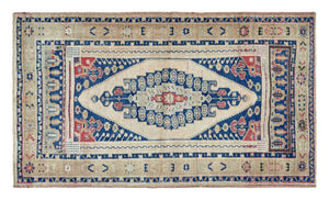 4x7 Colorful Old & Vintage Turkish Area Rug
