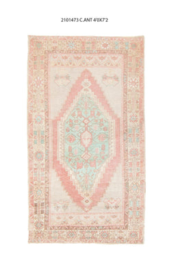 4x7 Old & Vintage Turkish Area Rug