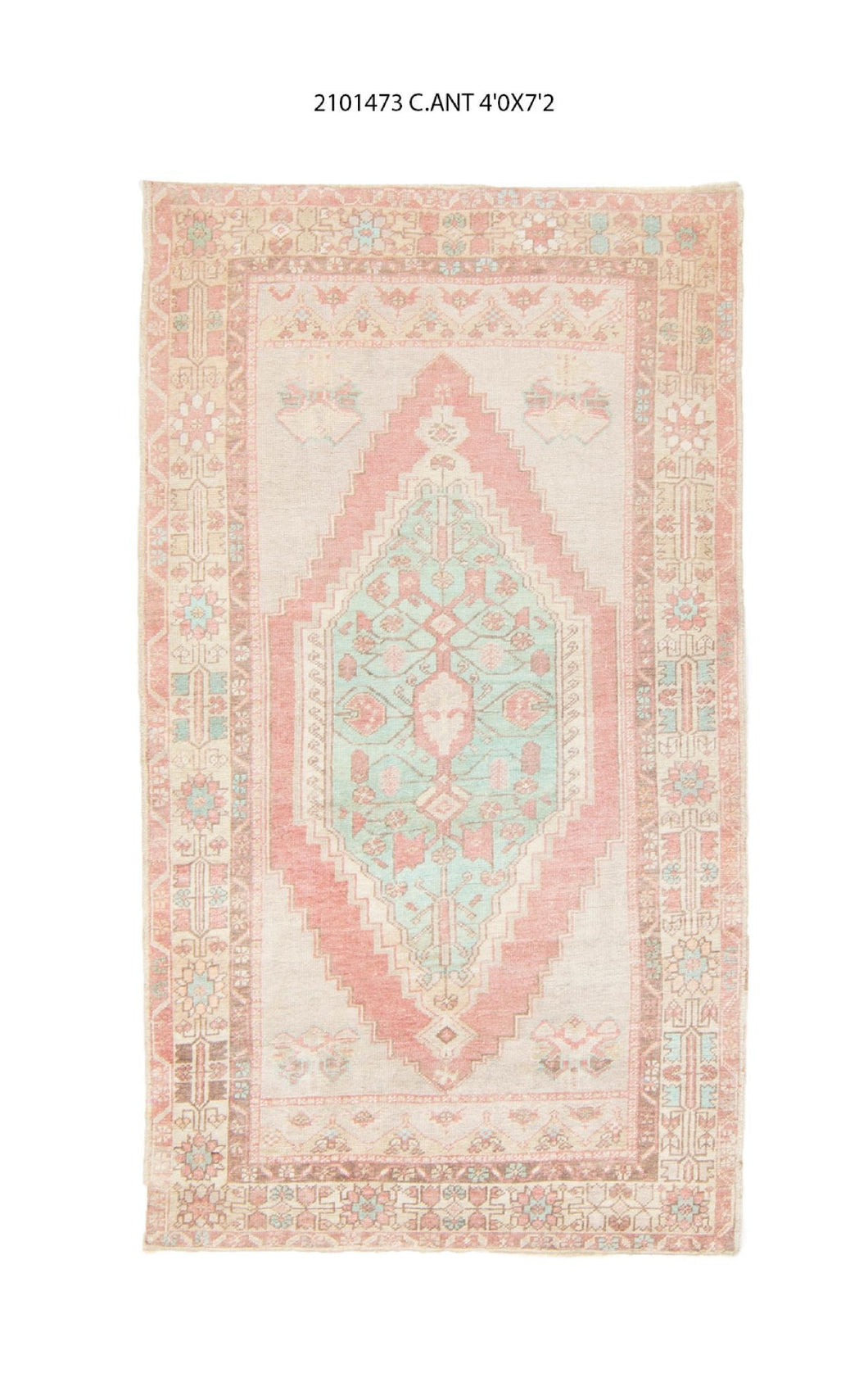 4x7 Old & Vintage Turkish Area Rug