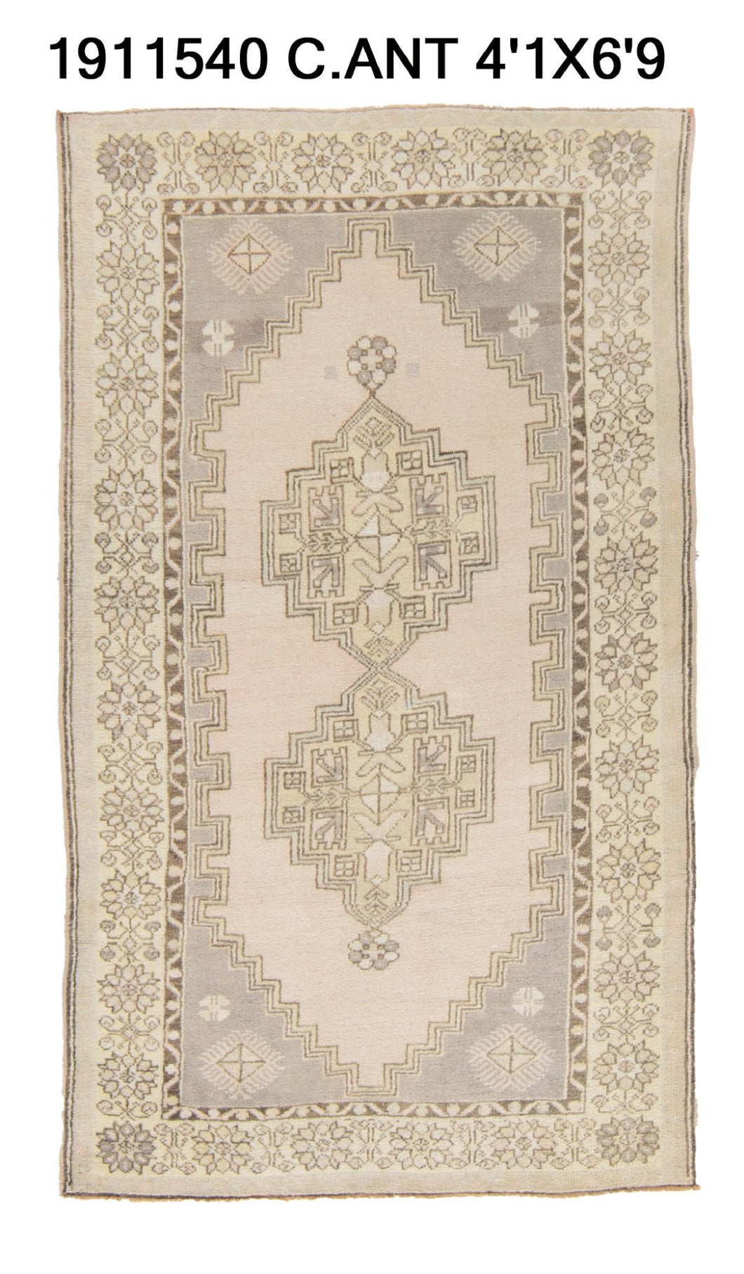 4x7 Old & Vintage Turkish Area Rug