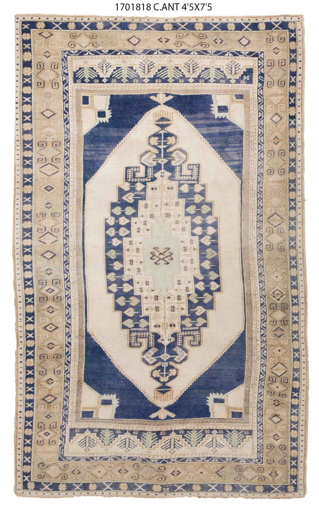 4x7 Old & Vintage Turkish Area Rug
