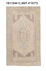 4x7 Old & Vintage Turkish Area Rug