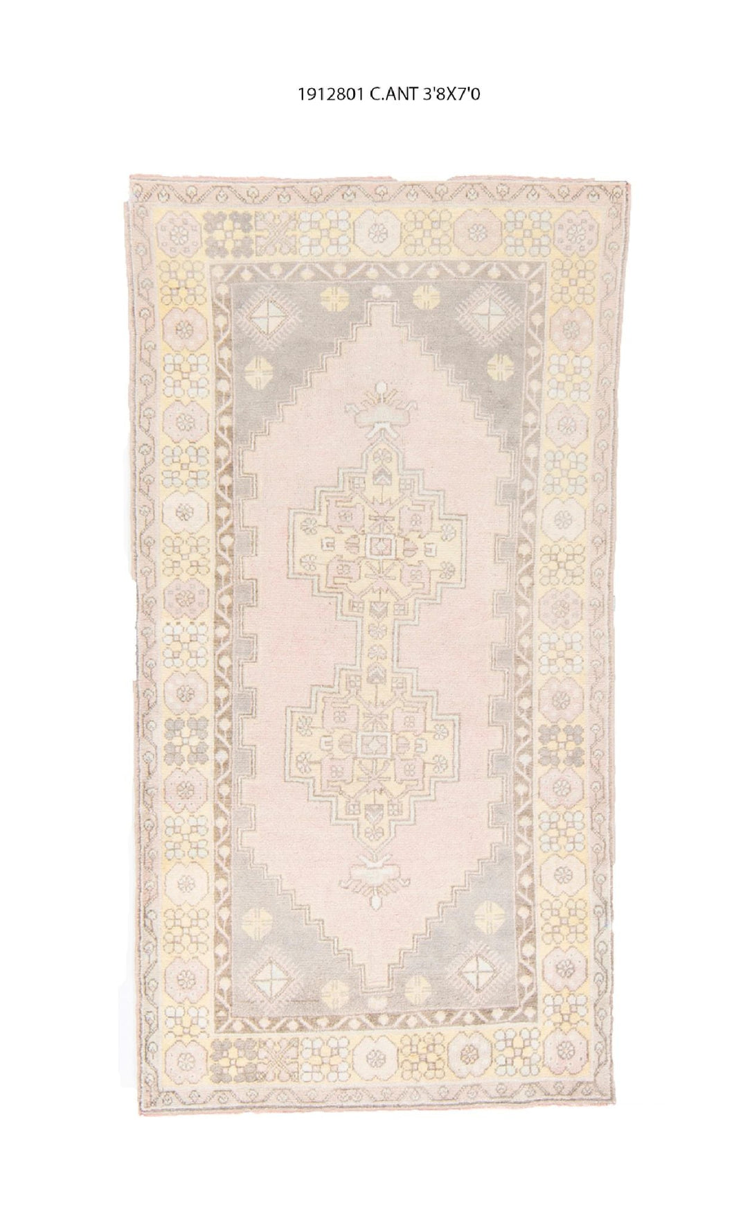 4x7 Old & Vintage Turkish Area Rug