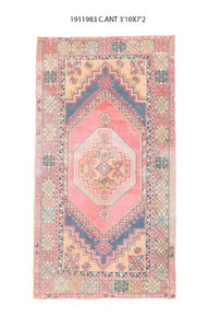 4x7 Old & Vintage Turkish Area Rug