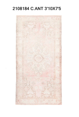 4x7 Old& Vintage Turkish Area Runner Rug