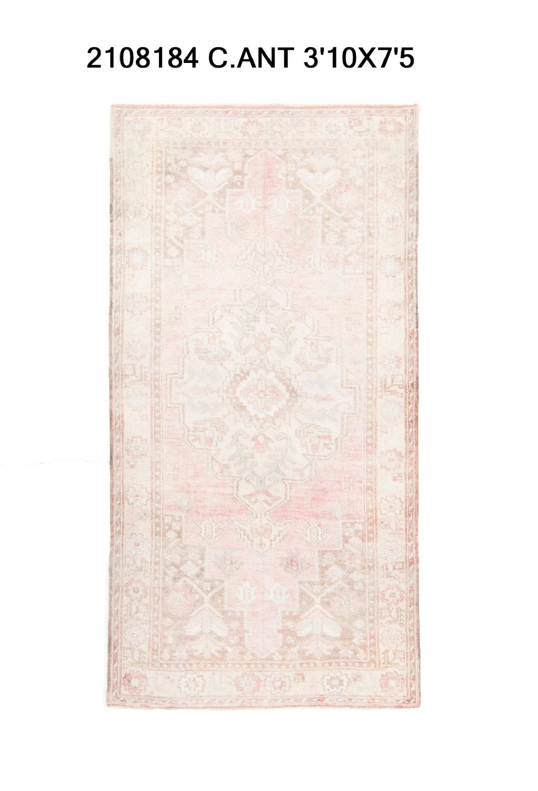 4x7 Old& Vintage Turkish Area Runner Rug
