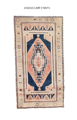 4x7 Old & Vintage Turkish Area Runner Rug