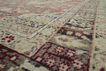 4x7 Red Vintage Turkish Area Rug