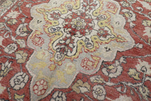 4x7 Red Vintage Turkish Area Rug