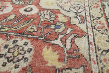 4x7 Red Vintage Turkish Area Rug