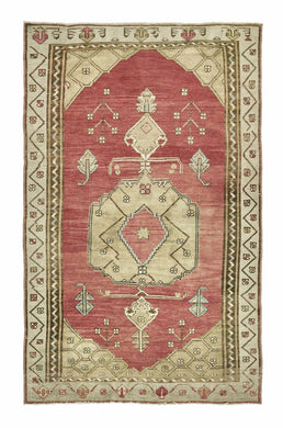 4x7 Colorful Old & Vintage Turkish Area Rug