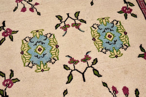 4x8 Colorful Old & Vintage Turkish Area Rug