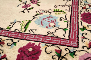 4x8 Colorful Old & Vintage Turkish Area Rug