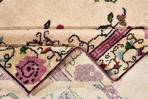 4x8 Colorful Old & Vintage Turkish Area Rug