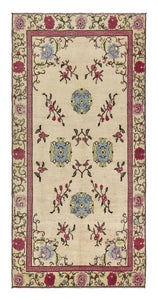 4x8 Colorful Old & Vintage Turkish Area Rug