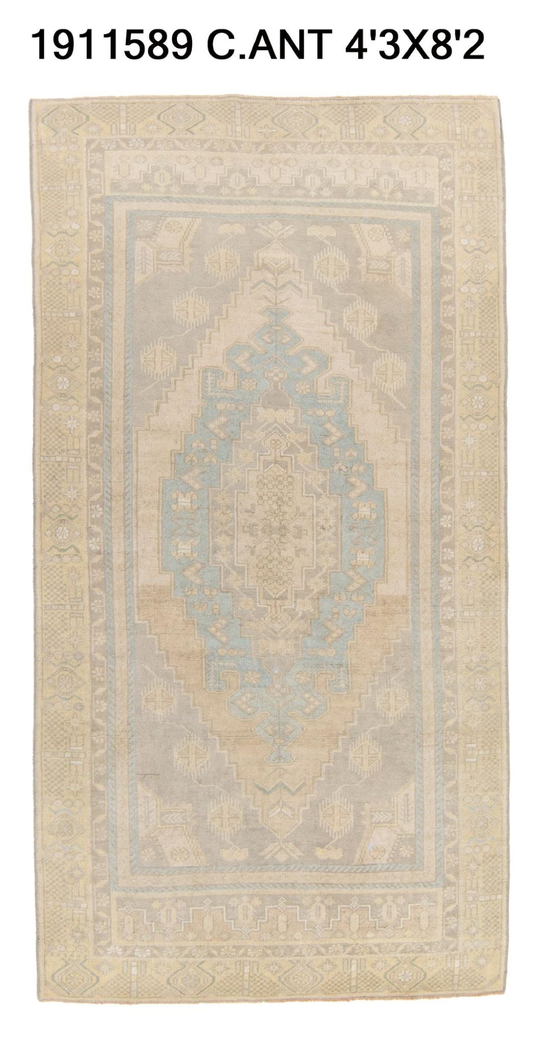 4x8 Old & Vintage Turkish Area Rug