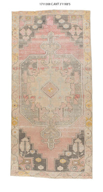 4x8 Old & Vintage Turkish Area Runner Rug