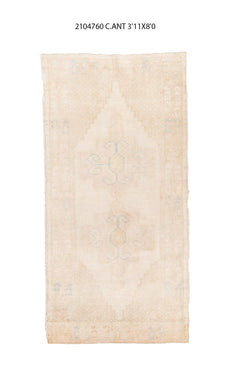 4x8 Old& Vintage Turkish Area Runner Rug