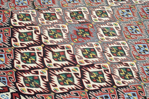 4x8 Red Vintage Turkish Area Rug