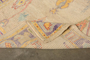 4x8 Yellow Vintage Oushak Area Rug