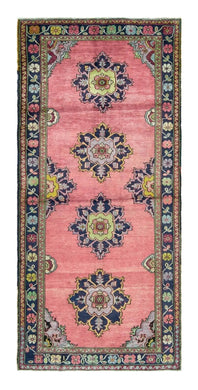4x9 Colorful Old & Vintage Turkish Area Rug