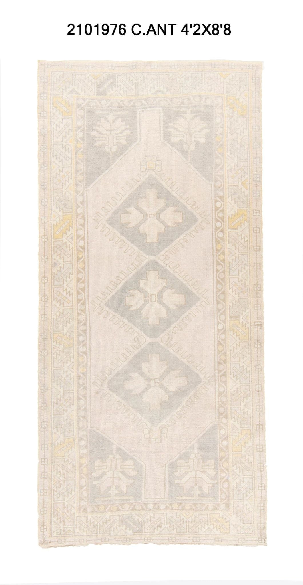 4x9 Old & Vintage Turkish Area Rug