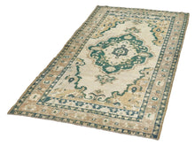 4x9 Colorful Old & Vintage Turkish Area Rug