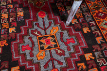 5x10 Colorful Old & Vintage Turkish Area Rug