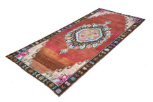 5x11 Red Vintage Turkish Runner Rug