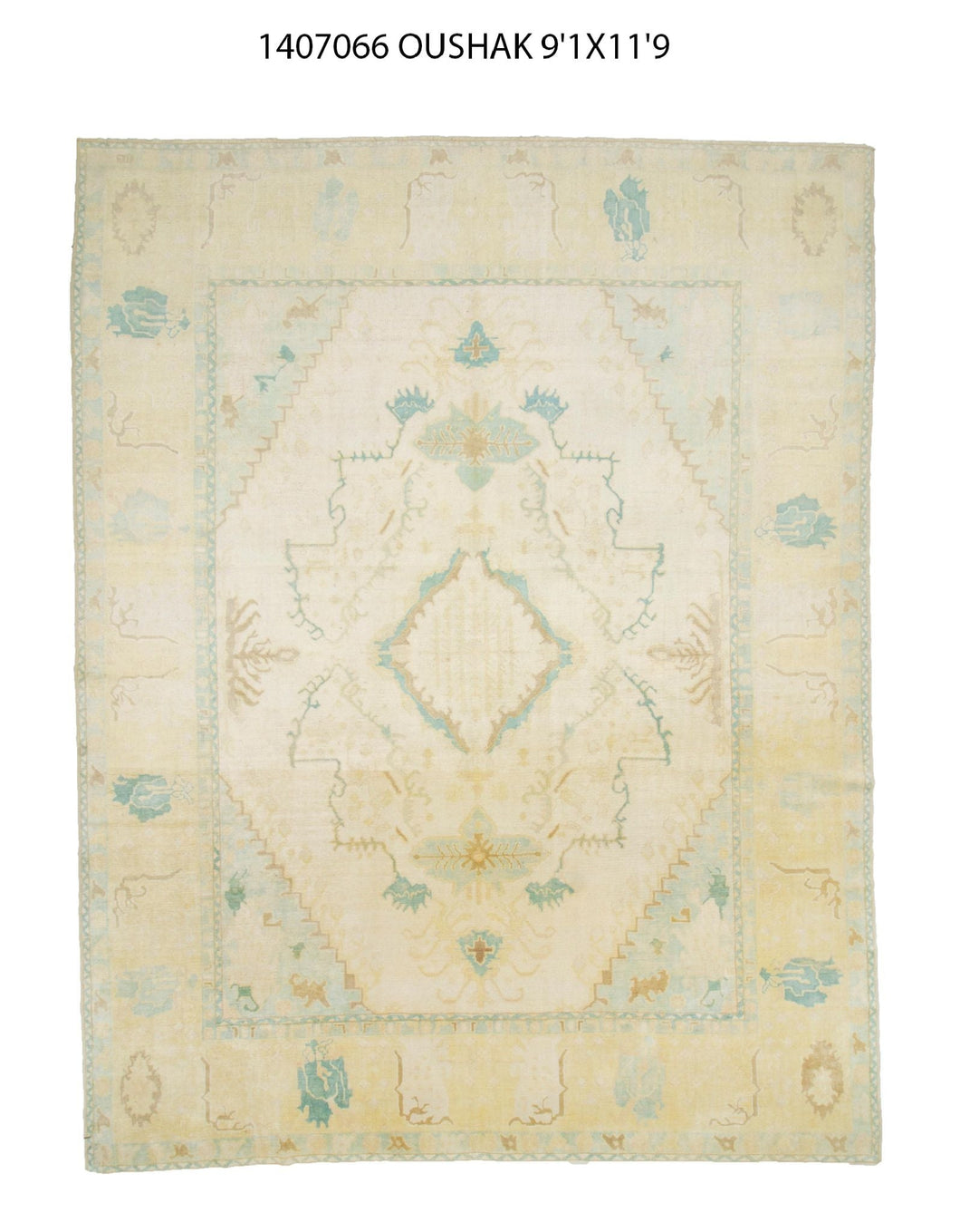 5x7 Colorful Modern Oushak Area Rug