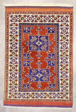 5x7 Red Vintage Turkish Area Rug
