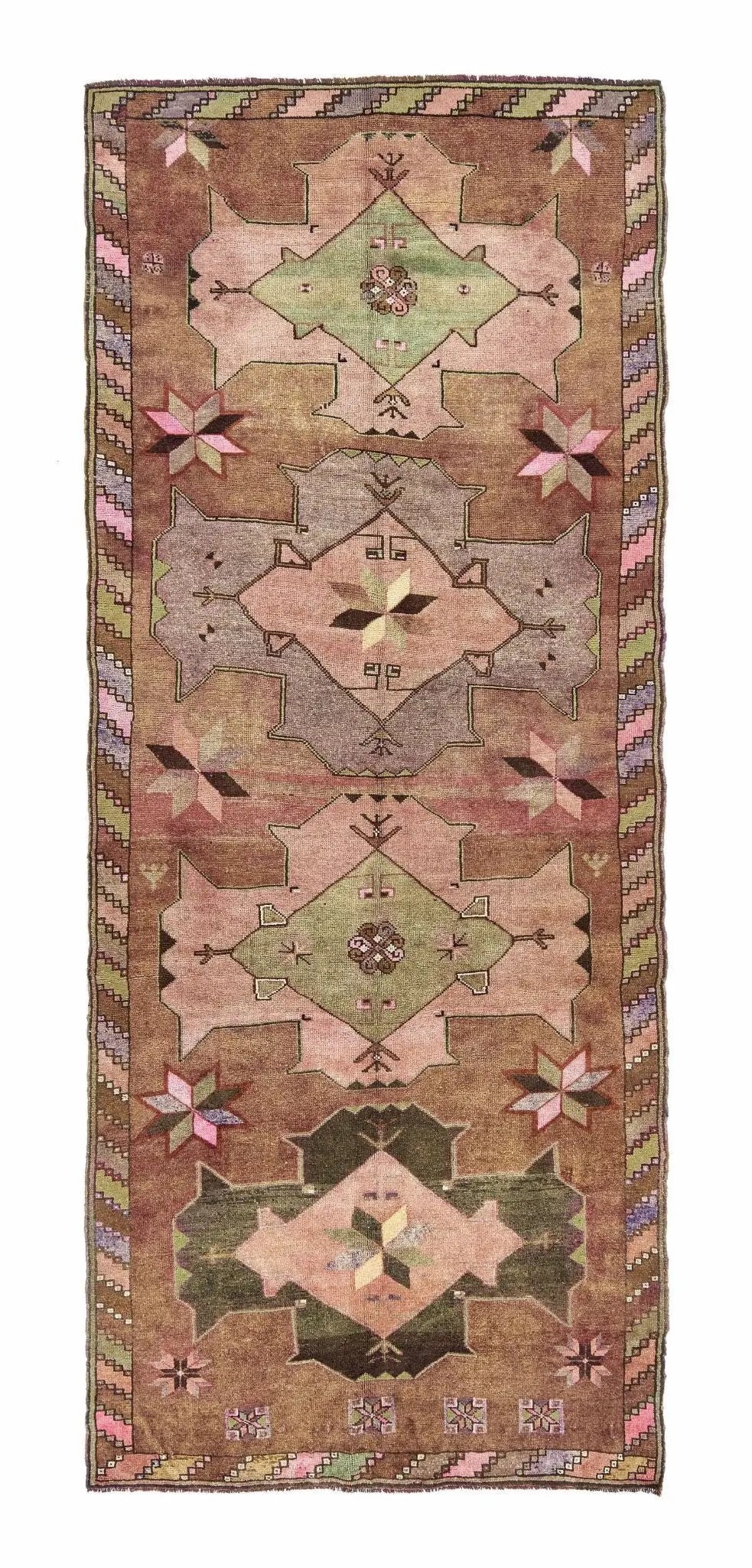 5x8 Colorful Old & Vintage Turkish Area Rug