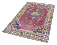 5x9 Colorful Old & Vintage Turkish Area Rug
