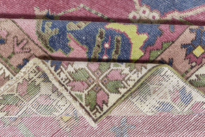 5x9 Colorful Old & Vintage Turkish Area Rug