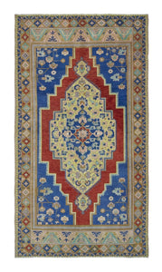 5x9 Colorful Old & Vintage Turkish Area Rug