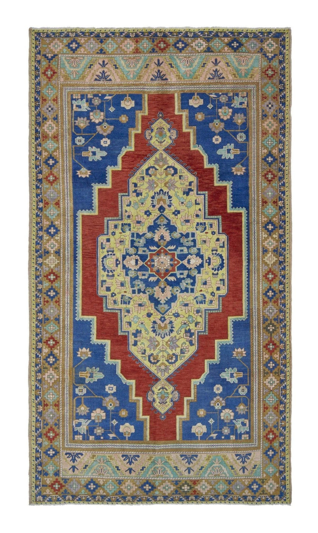5x9 Colorful Old & Vintage Turkish Area Rug