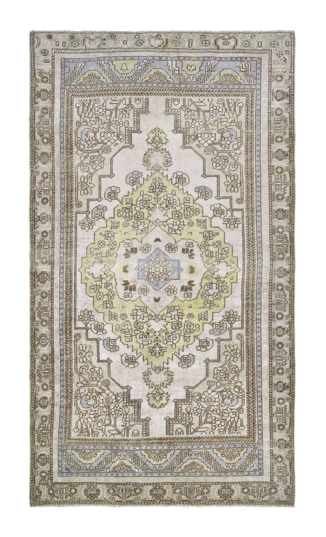 5x9 Colorful Old & Vintage Turkish Area Rug