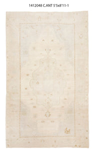 5x9 Colorful Vintage Turkish Area Rug