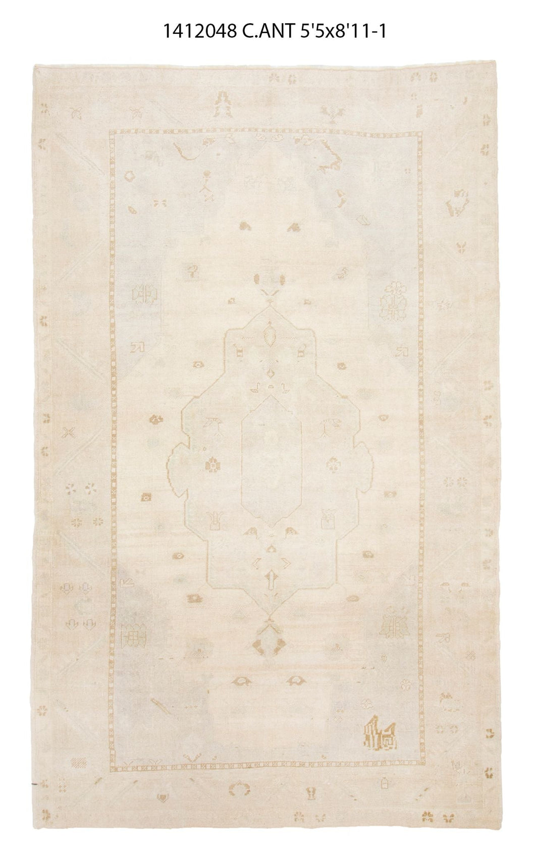 5x9 Colorful Vintage Turkish Area Rug