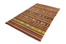 6x10 Red Vintage Turkish Area Rug