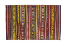 6x10 Red Vintage Turkish Area Rug