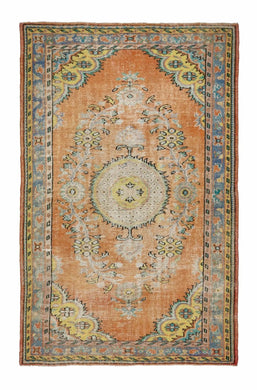 6x9 Colorful Old & Vintage Turkish Area Rug