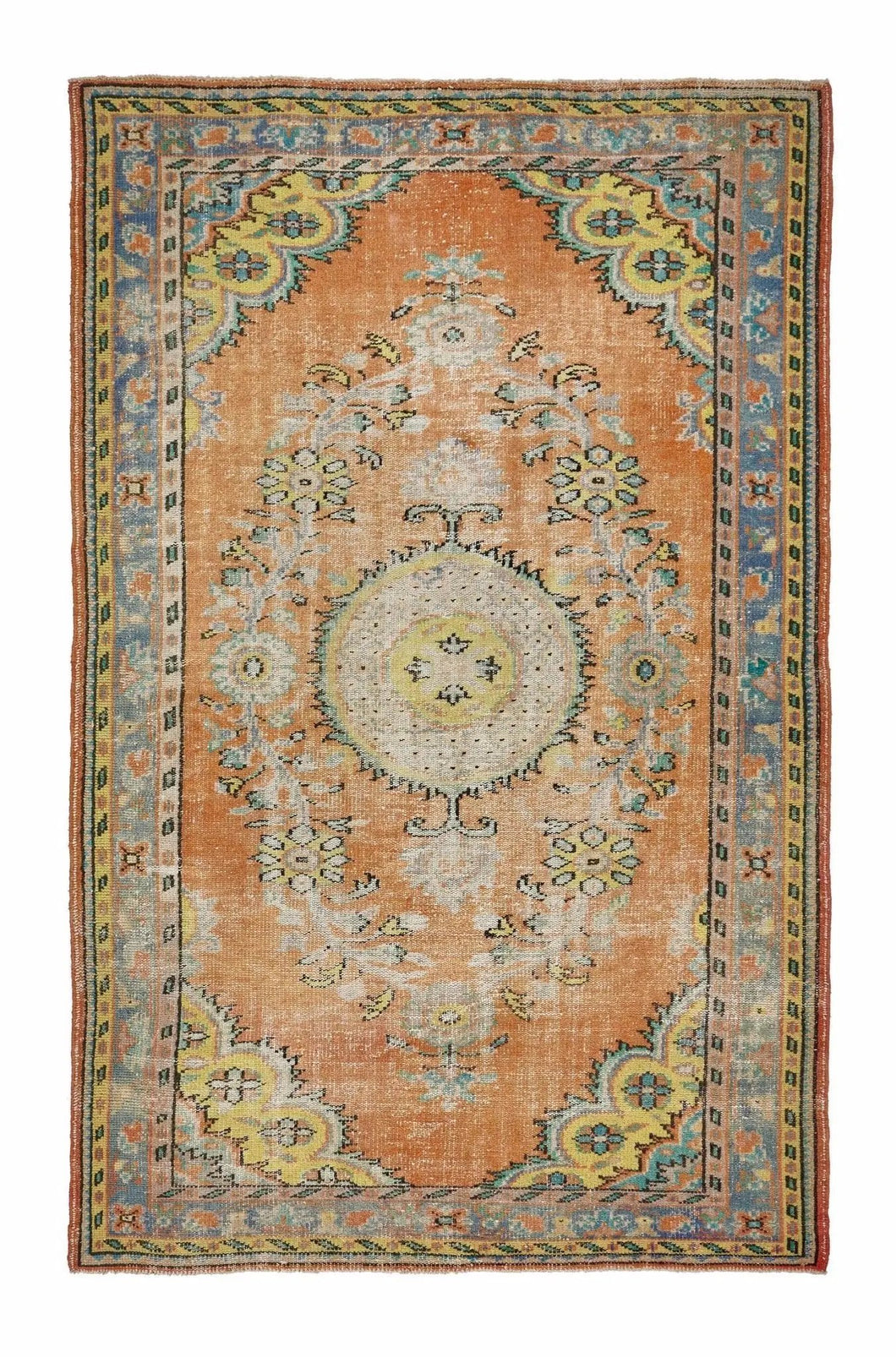 6x9 Colorful Old & Vintage Turkish Area Rug