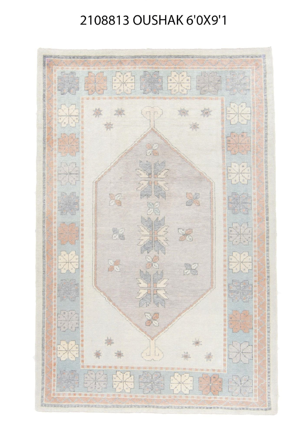 6x9 Modern Oushak Area Rug