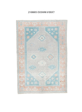 6x9 Modern Oushak Area Rug