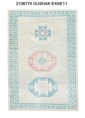 6x9 Modern Oushak Area Rug