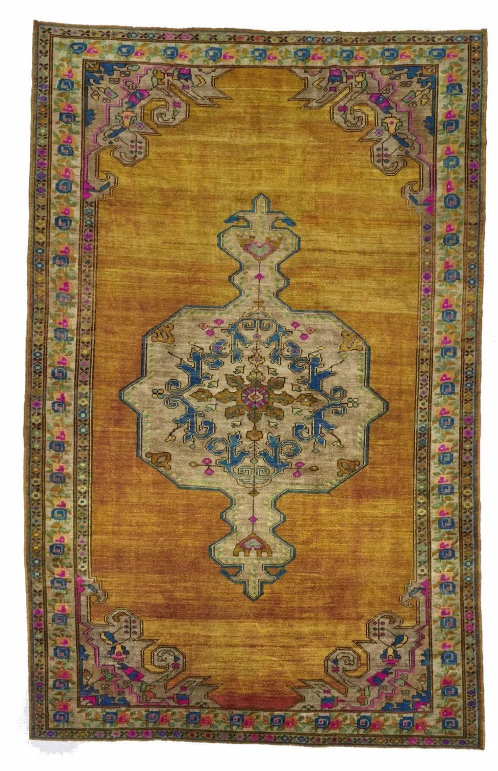 7x11 Colorful Vintage Turkish Area Rug