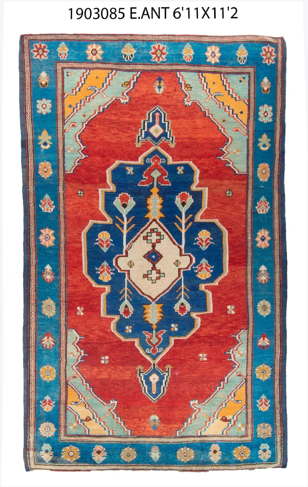 7x11 Old & Vintage Turkish Area Runner Rug