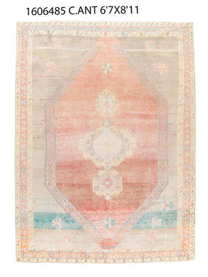 7x9 Old & Vintage Tukish Area Rug